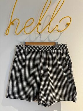 Brixton Victory Black & White Gingham Shorts